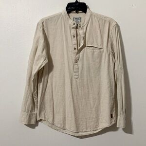 Gino & Jonny Cream Top W Roll up sleeves Size 16 Used
